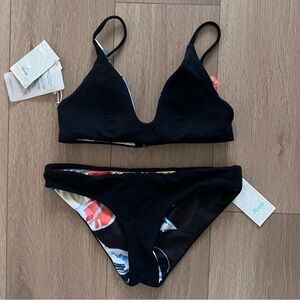 NEW Maaji Reversible (Black and Floral) Bikini Set